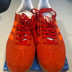 Adidas Gazelles - Women’s Red and Orange Sneakers